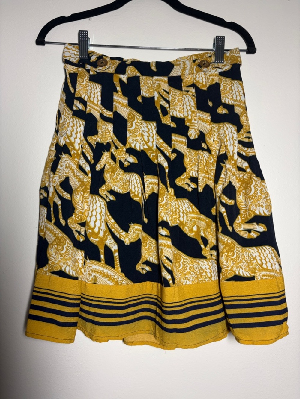 Maeve Anthropologie Printed Pleated Skirt